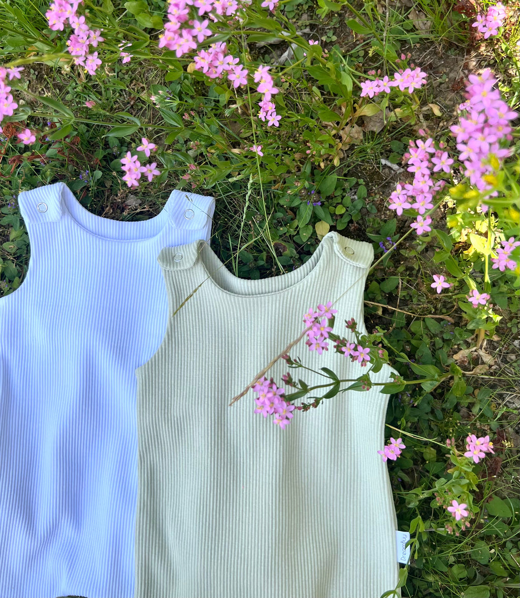 White Dungarees