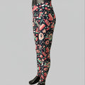 Love patterned full length stretch leggings