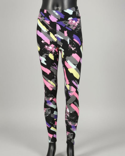 'Jazz brush' design full length leggings
