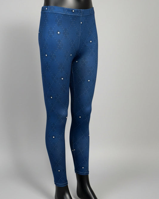 'Midnight Class' design full length stretch leggings
