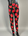 Apple design full length stretch leggings