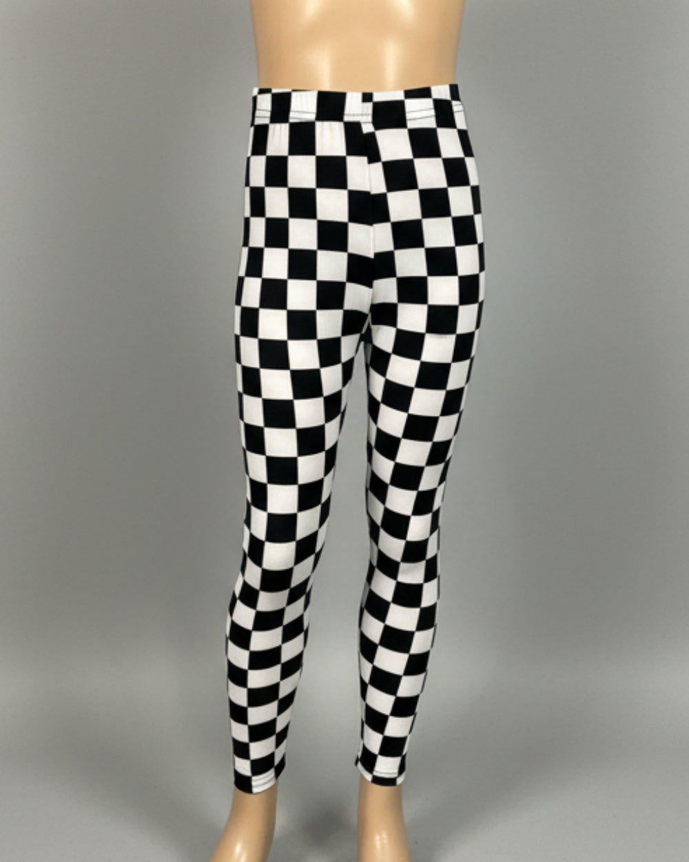 Chequered flag design full length leggings