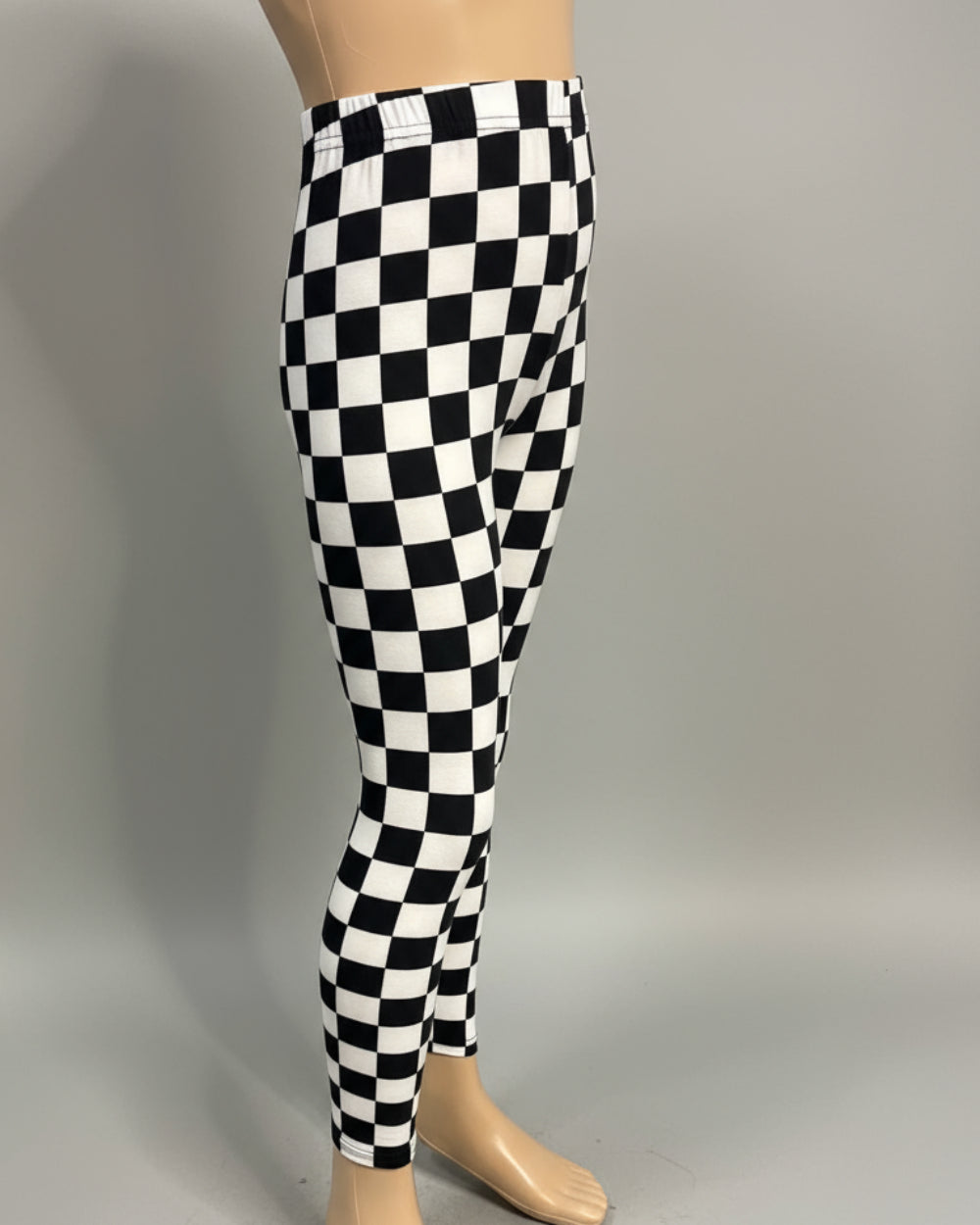 Chequered flag design full length leggings