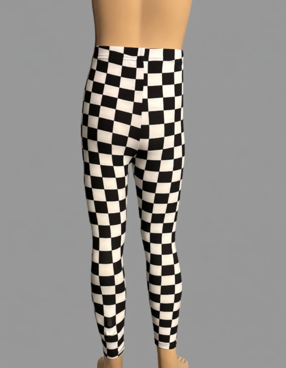 Chequered flag design full length leggings