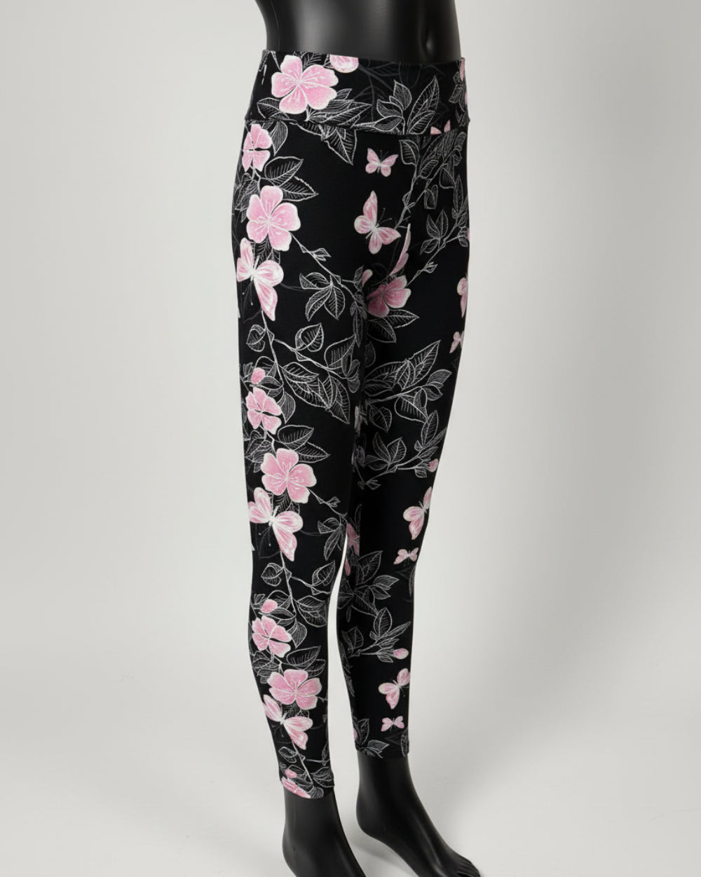 Flower & butterfly patterned leggings