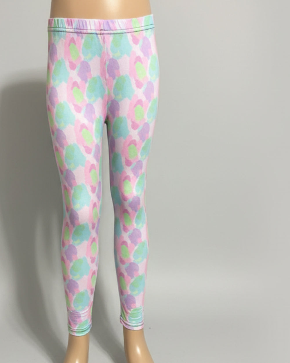 Pastel Patch design full length stretchy leggings