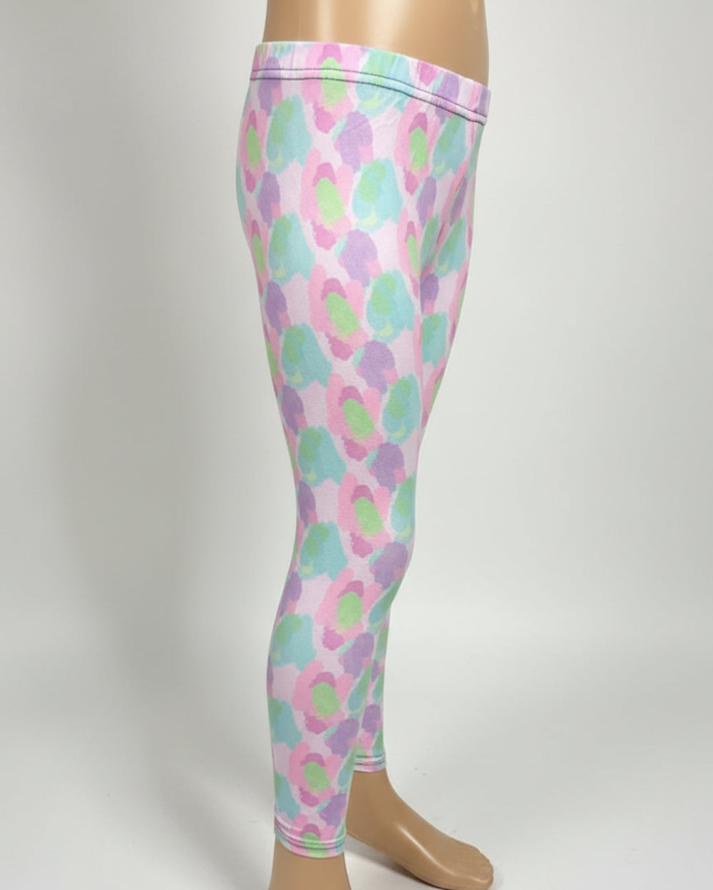 Pastel Patch design full length stretchy leggings