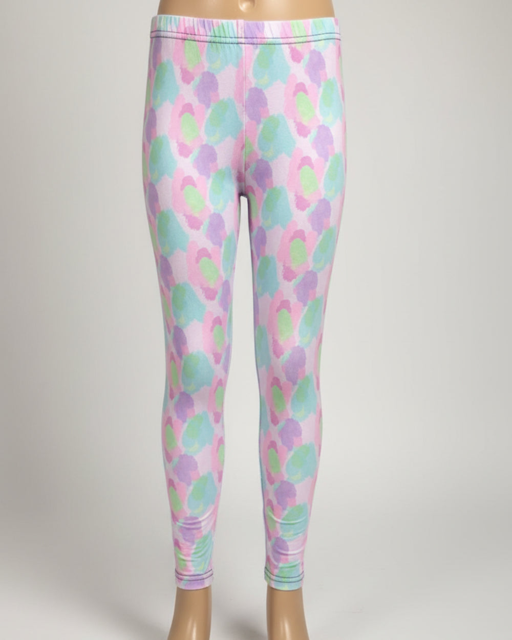 Pastel Patch design full length stretchy leggings