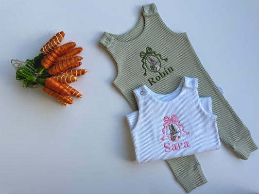 Easter Bunny Baby Dungarees
