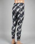 Monochrome diamond design full length stretch leggings