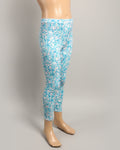 Blue & pink full length leggings