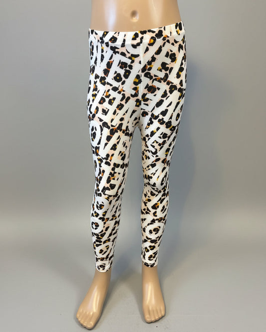 'Leopard love' design full length leggings
