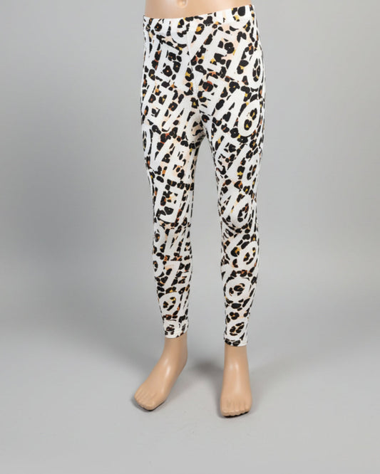 'Leopard love' design full length leggings