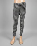 Black & white design girls full length leggings