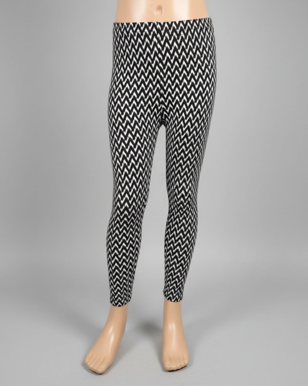 Black & white design girls full length leggings