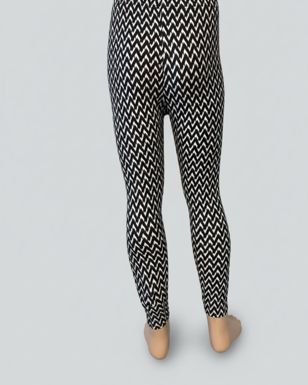 Black & white design girls full length leggings