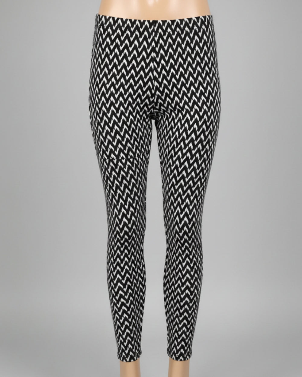 Black & white design girls full length leggings