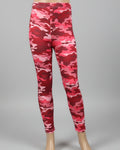 Pink camouflage design full length leggings