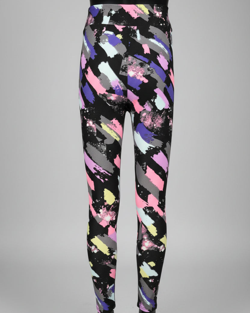 'Jazz brush' design full length leggings