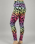 Neon rainbow leopard leggings