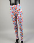 Lilac flower design leggings