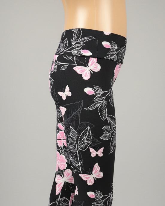 Flower & butterfly patterned leggings