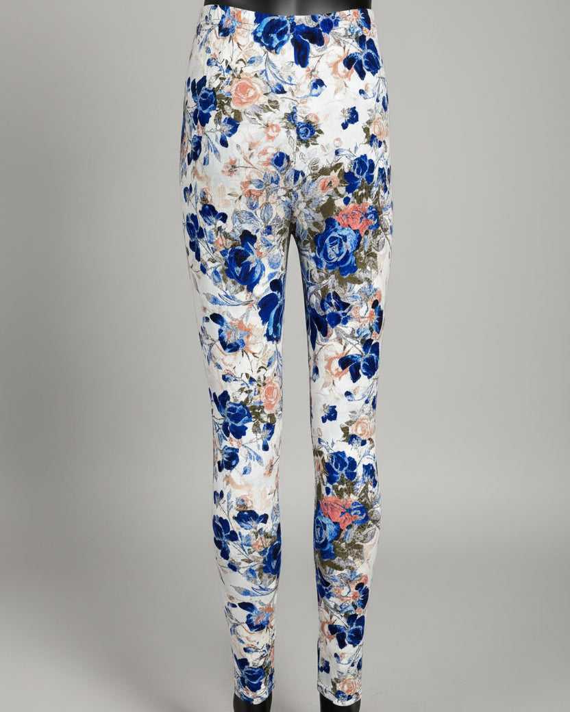 Blue Rose design leggings