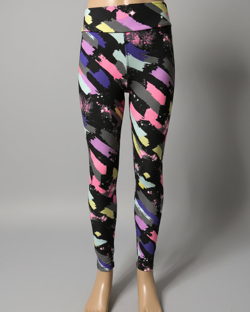 'Jazz brush' design full length leggings