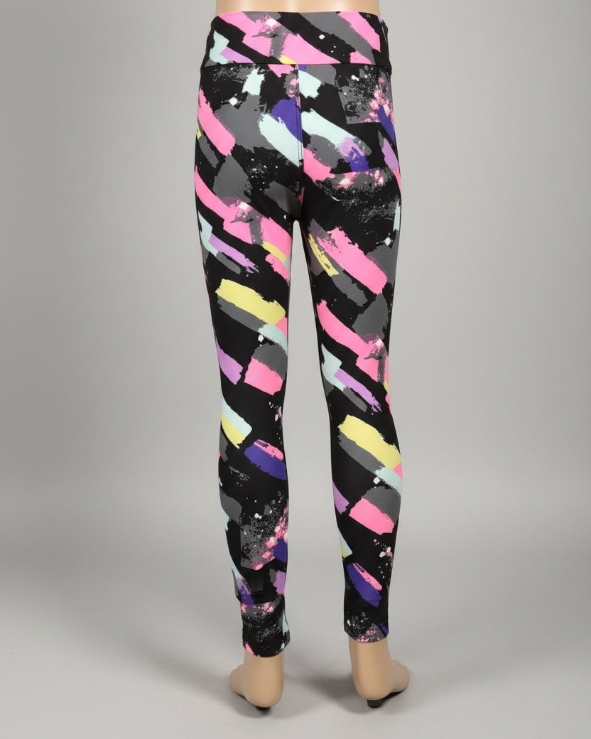 'Jazz brush' design full length leggings