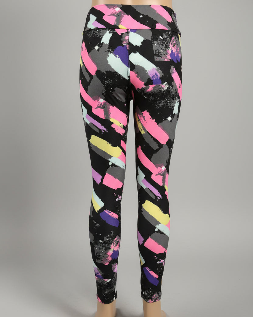'Jazz brush' design full length leggings