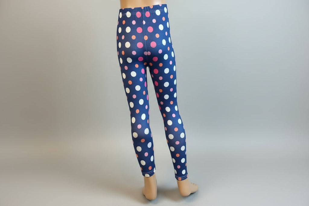 Purple dots design full length leggings