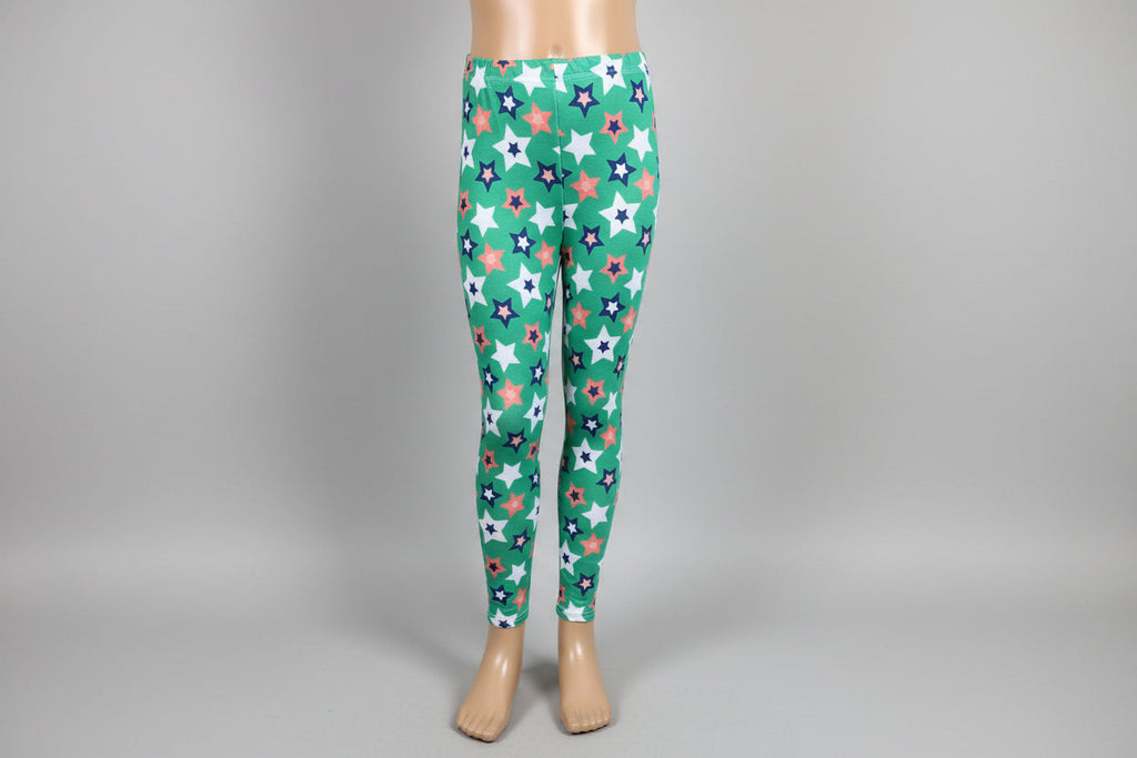Green star design leggings