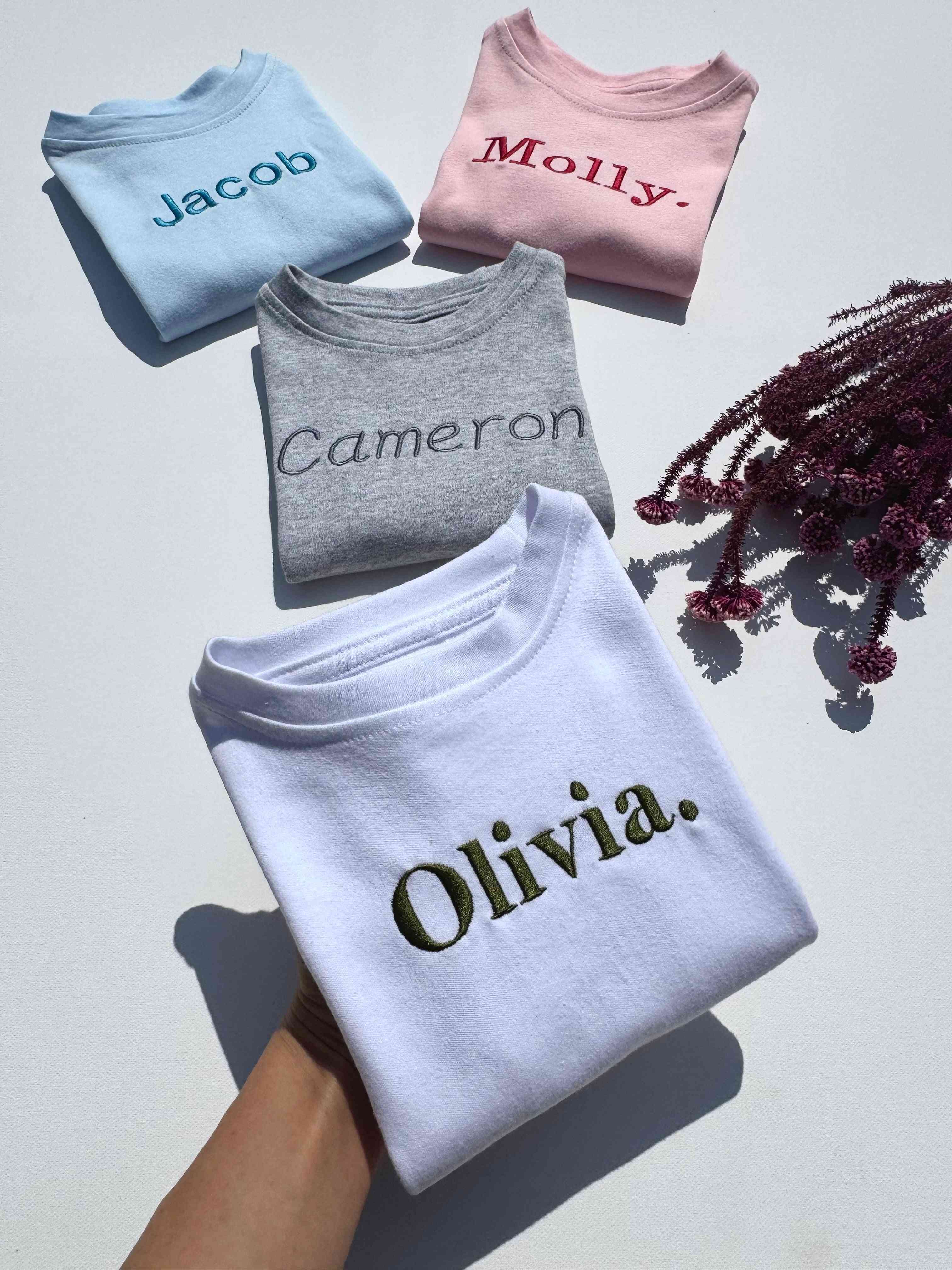 Baby Blue Premium Crewneck Personalised T-shirt