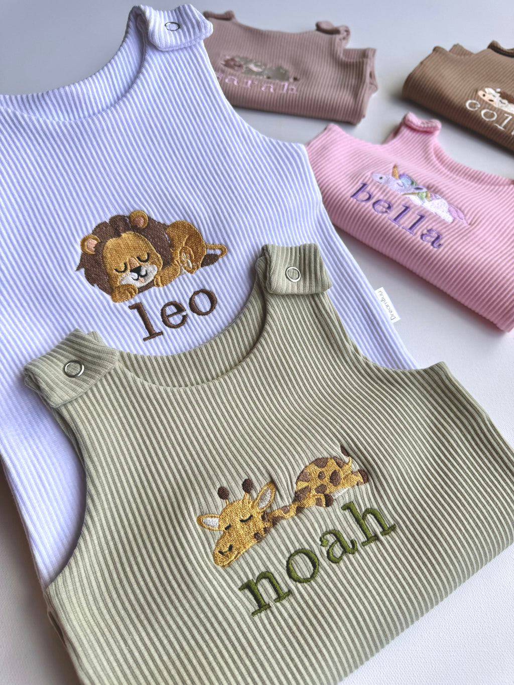 Animal Theme Personalised Dungarees
