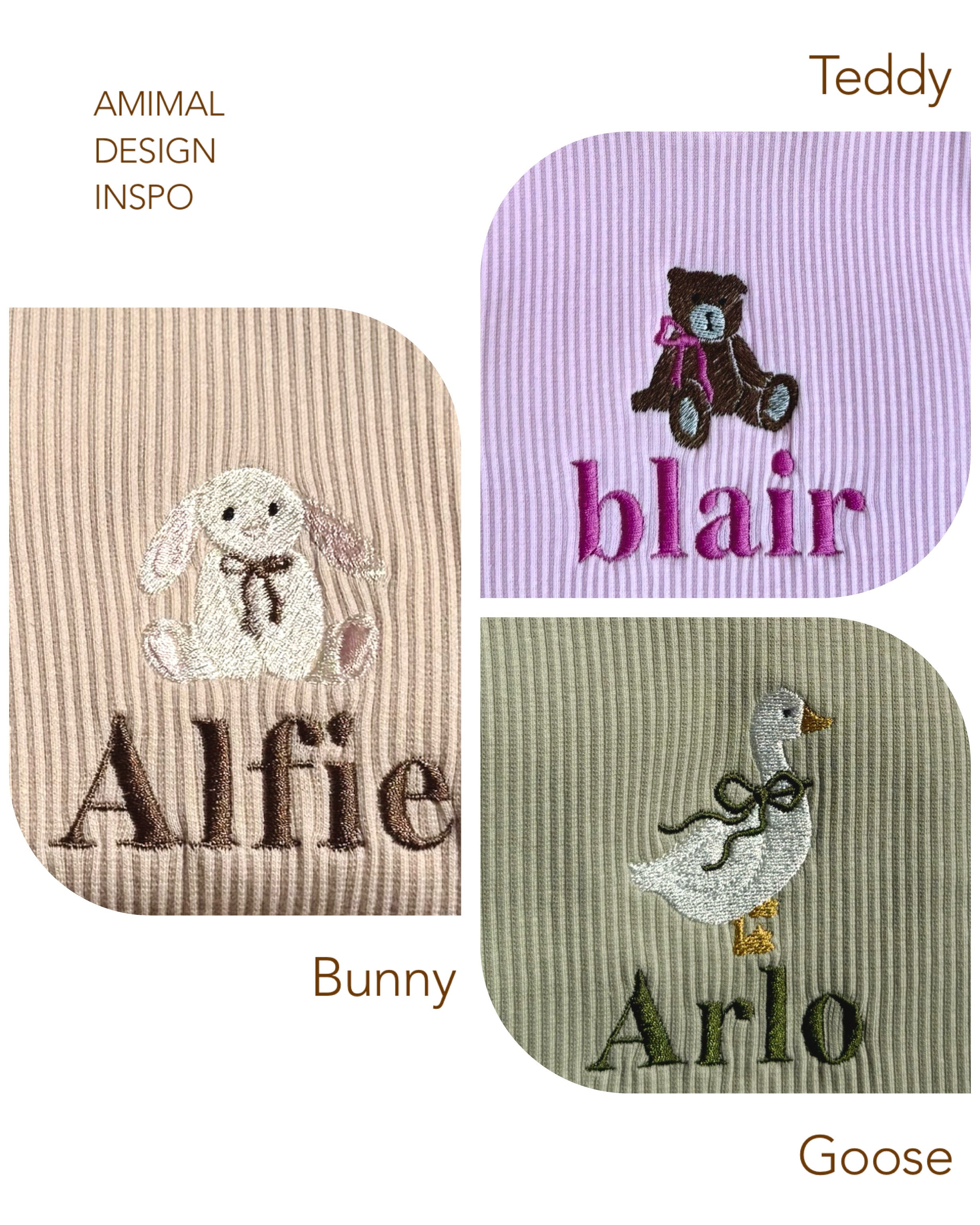 Goose Theme Personalised Zip Romper