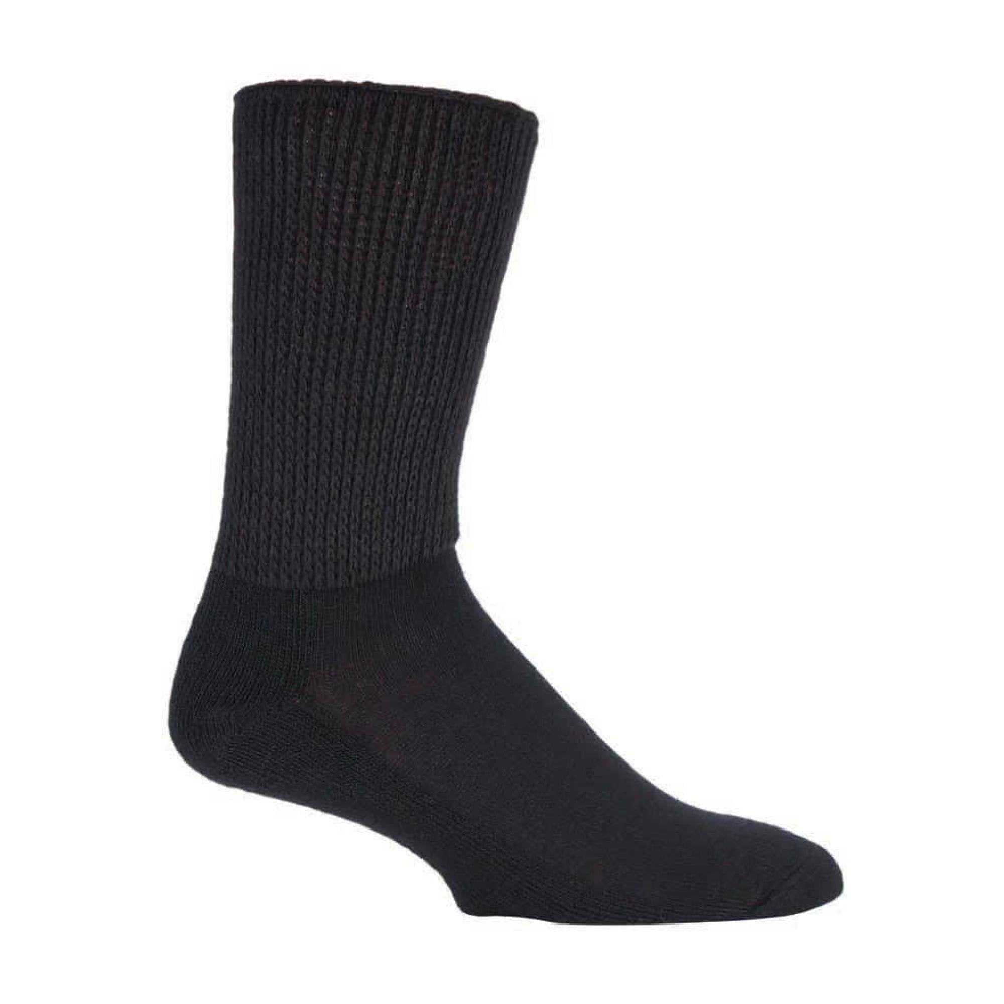 3 Pack Extra Wide Cotton Diabetic Socks for Swollen Legs