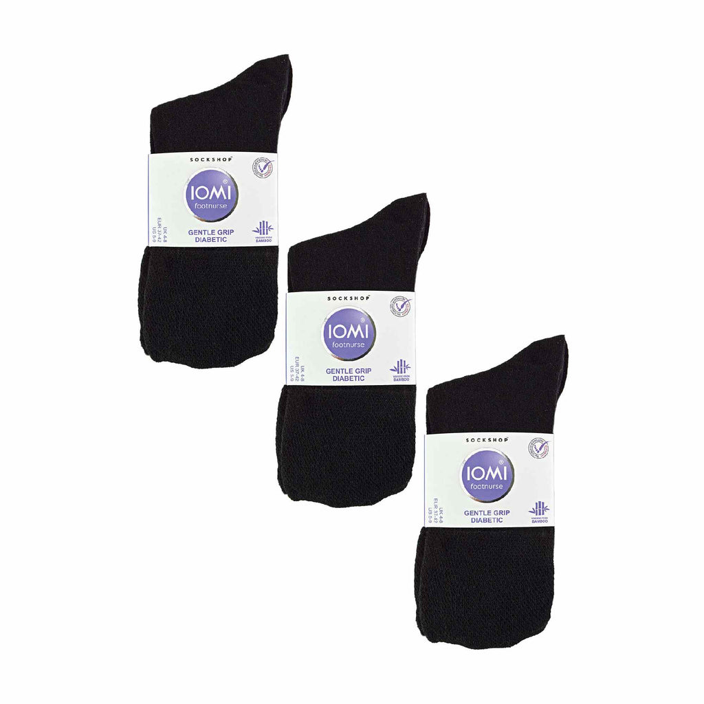 6 Pack Ladies Non Elastic Bamboo Diabetic Socks