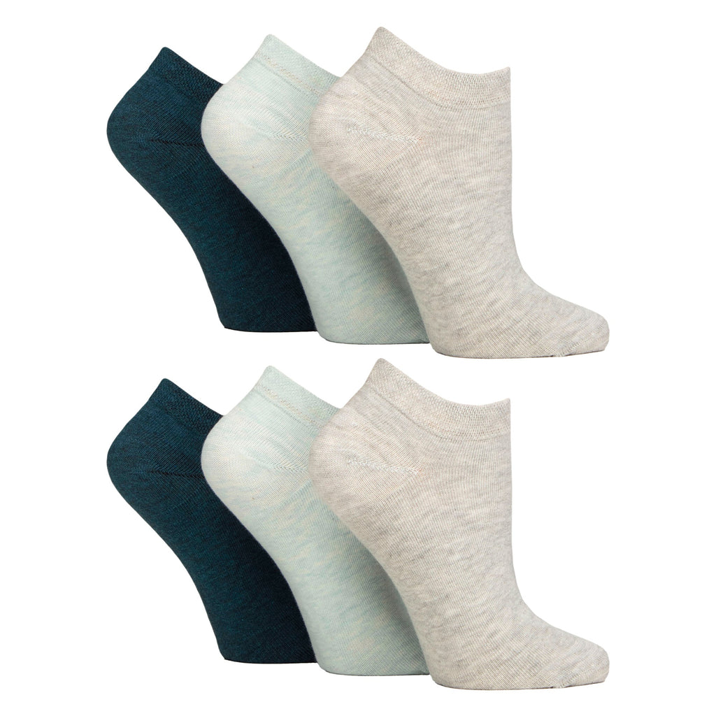 6 Pack Womens Diabetic Trainer Socks | Extra Wide Socks for Swollen Feet