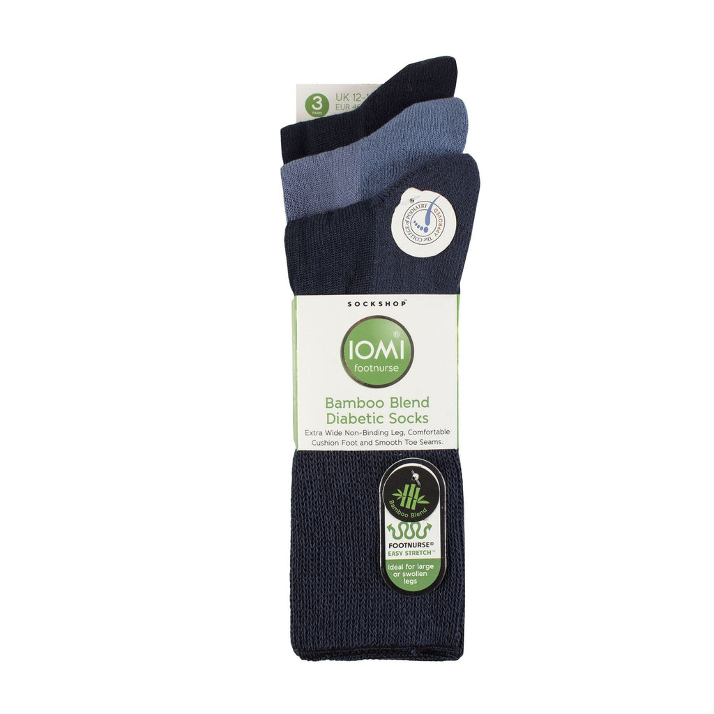 3 Pack Extra Wide Bamboo Diabetic Socks for Swollen Legs