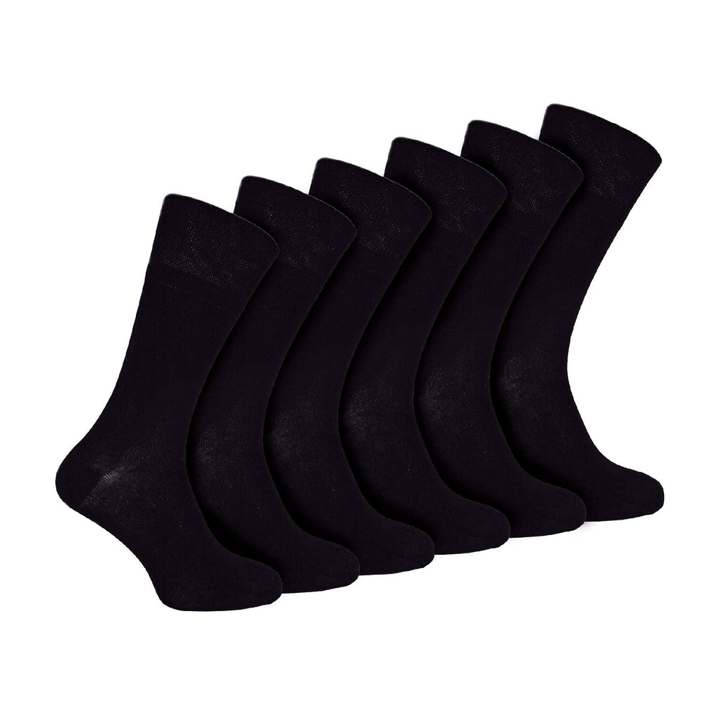 6 Pack Mens Non Elastic Bamboo Diabetic Socks