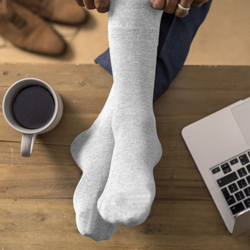 6 Pack Mens Non Elastic Bamboo Diabetic Socks
