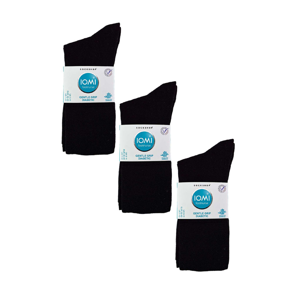 6 Pack Mens Non Elastic Bamboo Diabetic Socks