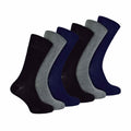 6 Pack Mens Non Elastic Bamboo Diabetic Socks