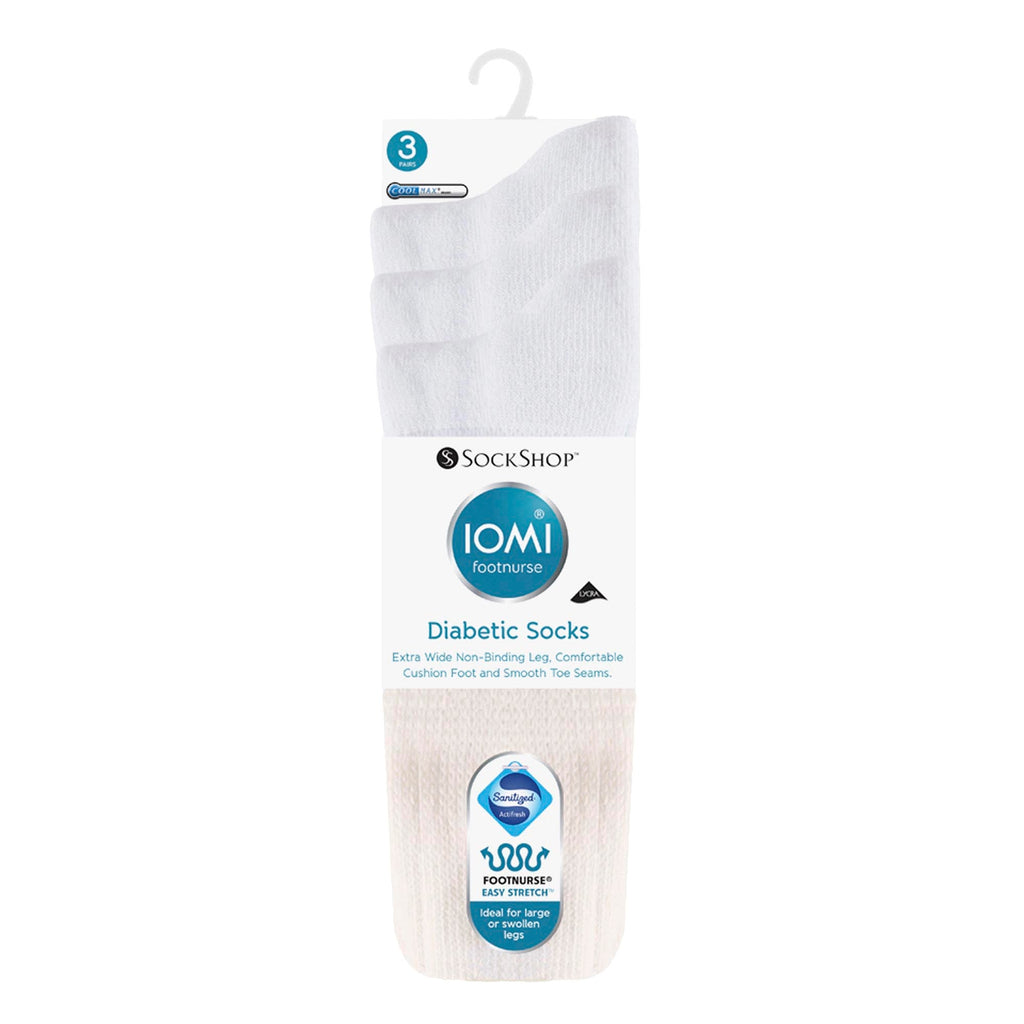 3 Pack Extra Wide Cotton Diabetic Socks for Swollen Legs