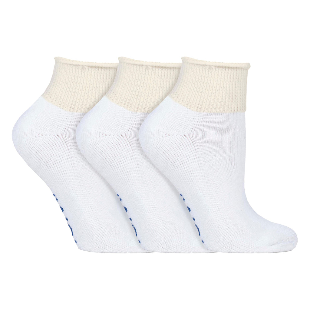3 Pack Extra Wide Cotton Low Cut Ankle Diabetic Socks