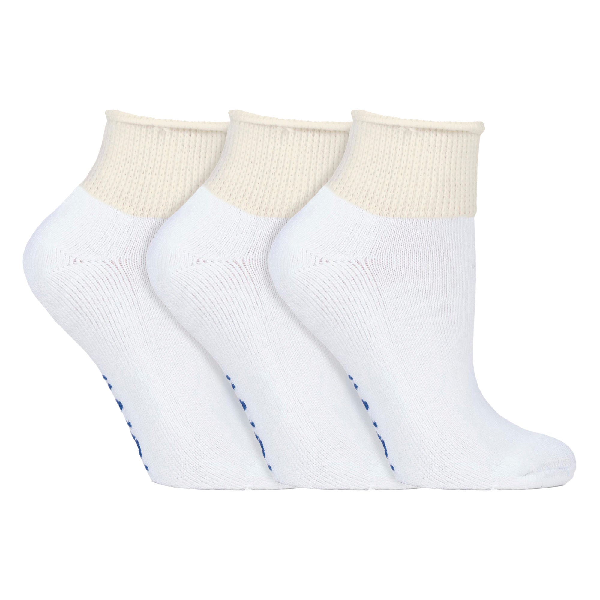 3 Pack Extra Wide Cotton Low Cut Ankle Diabetic Socks