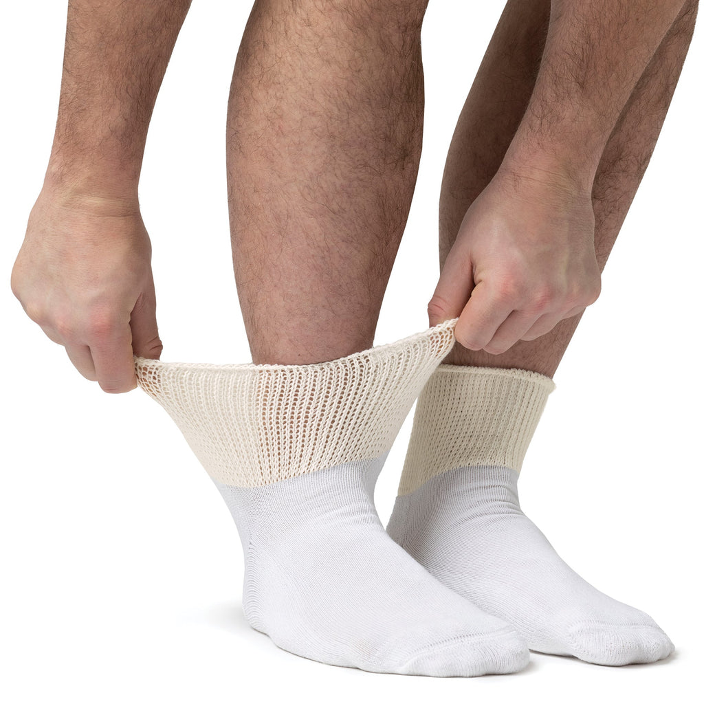 3 Pack Extra Wide Cotton Low Cut Ankle Diabetic Socks