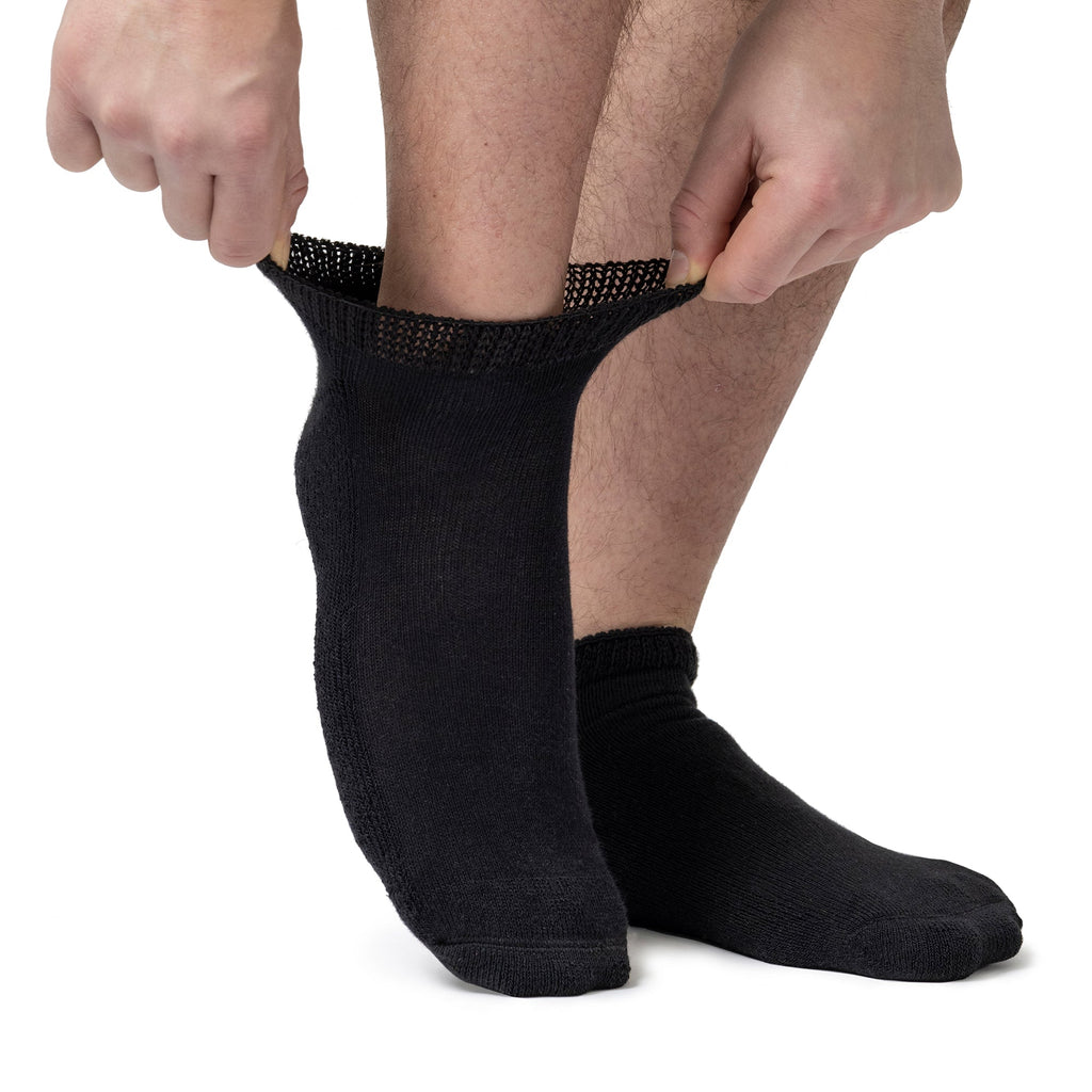 3 Pack Cotton Trainer Diabetic Socks for Swollen Feet & Ankles