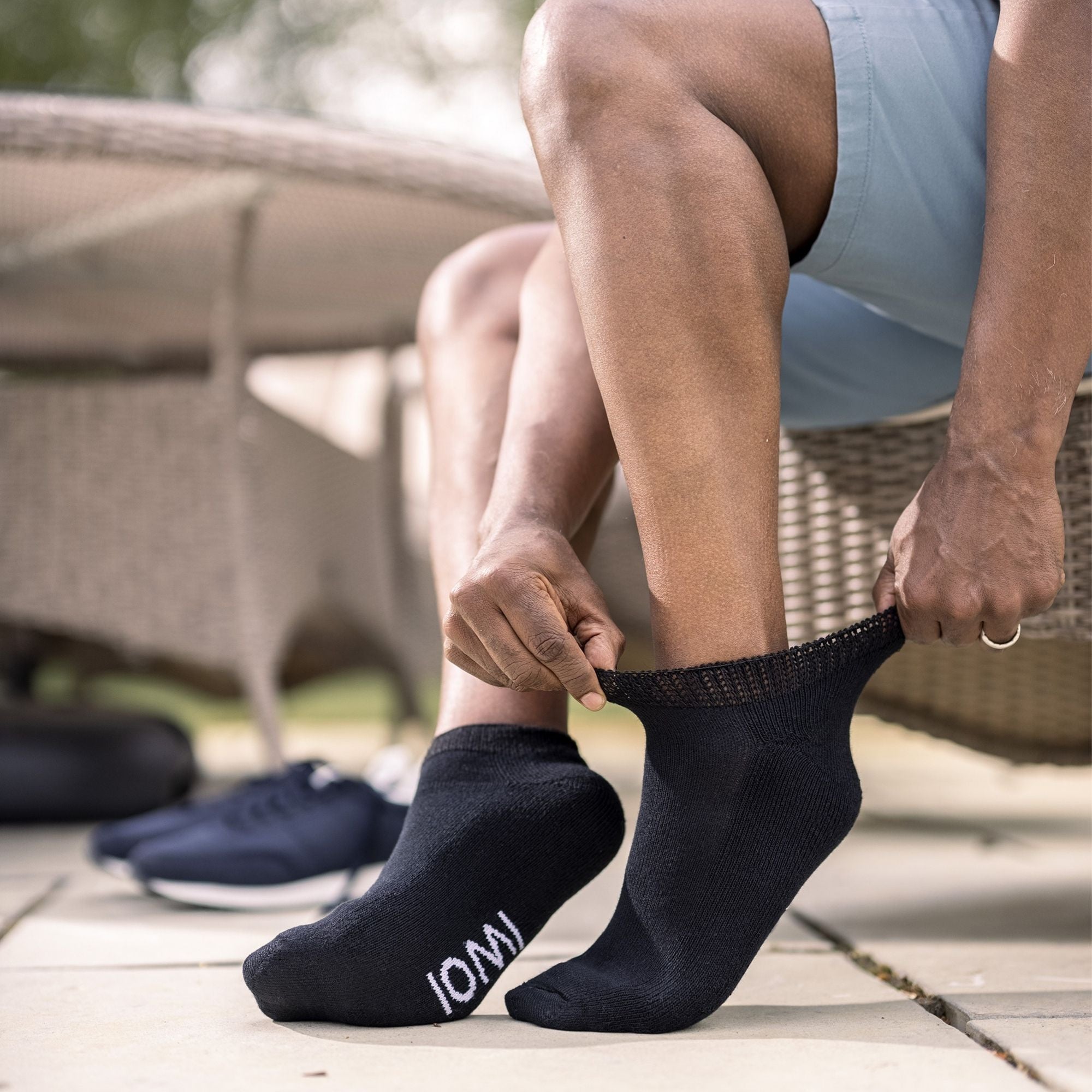 3 Pack Cotton Trainer Diabetic Socks for Swollen Feet & Ankles