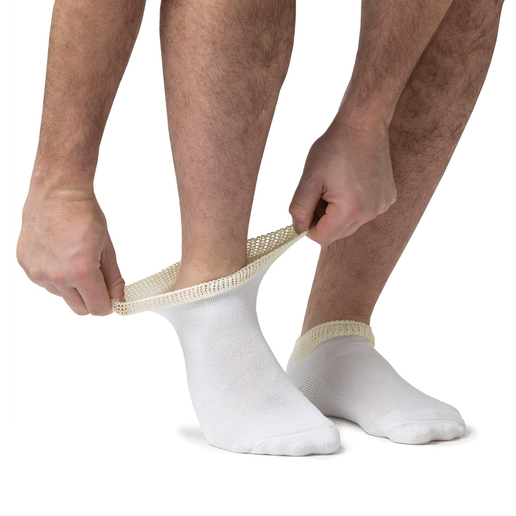 3 Pack Cotton Trainer Diabetic Socks for Swollen Feet & Ankles